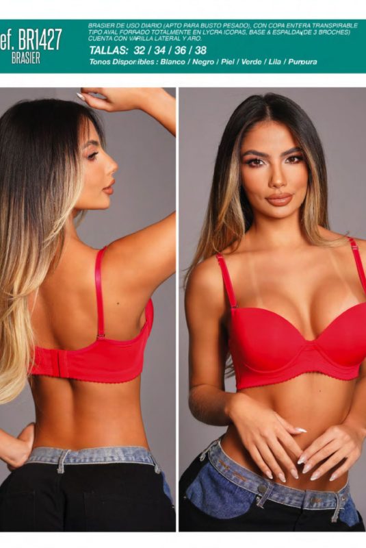 Brasier en lycra copa entera y espalda (3 broches) BR1427