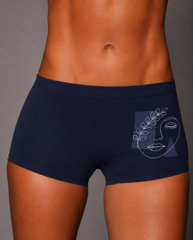 BOXER DAMA ESTAMPADO REF:412 - Azul Oscuro, M